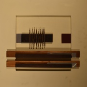 Anónimo, Collages, dos cuadros Composición, miden: 59 x 59 cm.