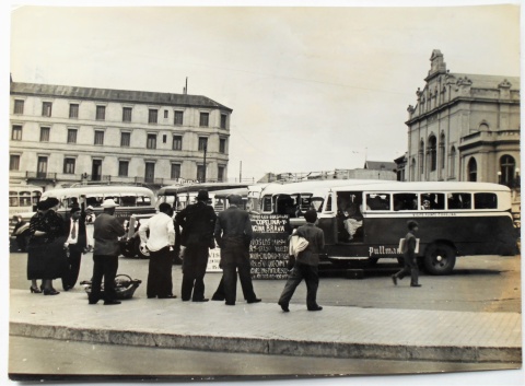 Fotografía de la parada de omnibus de Mar del Plata