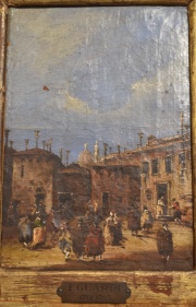 Atribuido Guardi, F. 1712-1793 Calle de Venecia, óleo