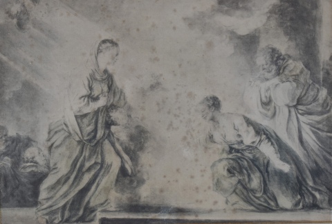 RAGONARD. impresin Anunciacion de la Virgen. Lmina XX. 22 x 30 cm.