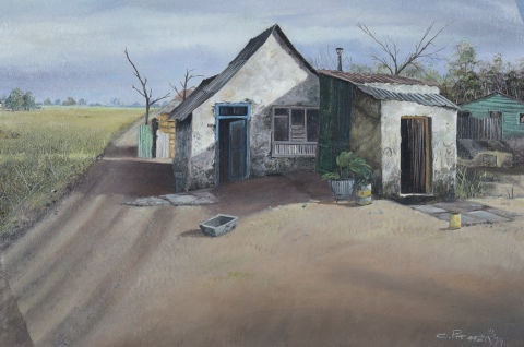 Pfeiffer, óleo de 30 x 40 cm. Casa de los Costa, en el cruce Castelar. Año 1979.