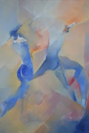 Patricia Charra, Figuras, leo ao 1989 de 60 x 50 cm.