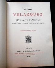 DIEGO DE VELAZQUEZ, Antigua edición de lujo con 50 planchas finas numerado con el 146 de 500 editados. contiene sus