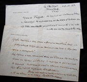Dos Cartas. ENRIQUE MOSCONI, Gral. carta ológrafa y firmada, del gran pionero de la exploración y explotación petrolera