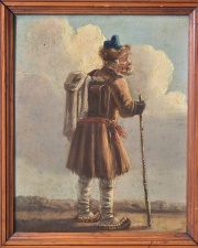 El Caminante, óleo sobre cobre. Mide 22 x 17,6cm