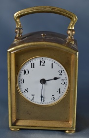 Reloj de viaje de bronce francés 11,5 cm (437)