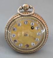 Reloj de Bolsillo Francés con números arábigos, averiado, faltantes. (552).