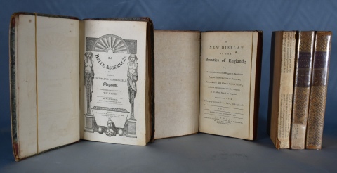 A NEW DISPLAY OF THE BEAUTIES OF ENGLAND, cuatro vol, con LA BELLE ASSEMLEE, total 5 vol.