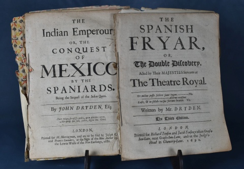 DRYDEN JOHN: THE INDIAN EMPEREUR y THE SPANISH FRYAR, London. 2 vol.