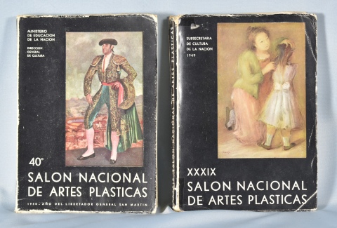 Salon Nacional de Artes Plsticas fdo. Por R. Soldi y Dedicatoria Carlos Bisoni 1949 - 1950. 2 Vol.