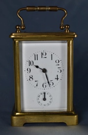 Carriage Clock bronce Made in France Altura 11cm. c/ ll.