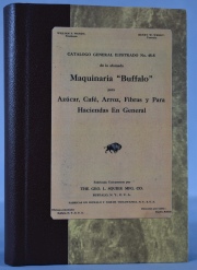 Catalogo. Buffalo, de maquinarias para azcar, caf, arroz. etc, Ao 1911 Enc.  cuerina