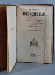 Famin Cesar, Historia de Chile, Barcelona 1839, numerosos grabados Arquitectura y Personajes.
