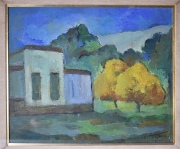 Marcos Tiglio, casas y rboles, leo 40 x 45 cm.