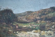 Jacques Witjens Stephans, Paisaje, óleo de 34 x 49 cm.