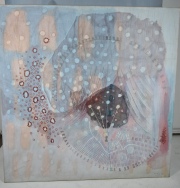 Fuchs. Ana 'La Suerte' ao 1992. Oleo y pigmentos sobre tela. Mide 141 x 141 cm.