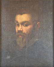 Escuela de Tiziano 'Caballero', óleo de 49 x 40 cm. pequeñas averías. Anónimo.