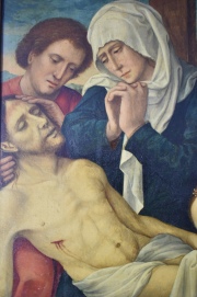 Descendimiento de la cruz,, óleo de Escuela Flamenca, sobre tabla. Mide: 35,5 x 30 cm.