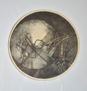 Aberastury, Linterna Mágica, aguafuerte circular, diámetro.23 cm.