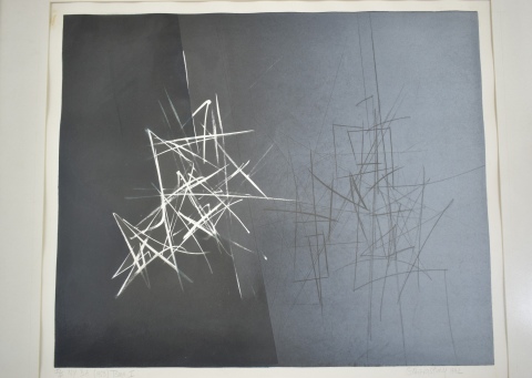 Aberastury, Tema I, grabado de1992. Mide: 53 x 64 cm.