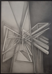 Aberastury, Abstracto, (Dos Momentos), dibujo. Año 92. 63 x 44 cm.