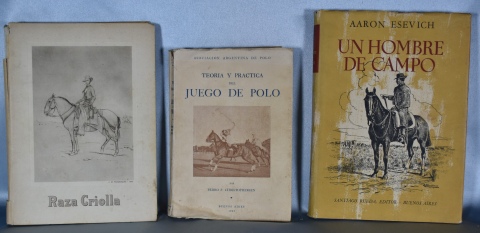 Tres Volúmenes Juego de Polo; Raza Criolla y Hombre de Campo.