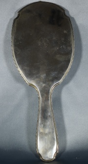 Espejo de mano de plata Keller. 25,5 cm.