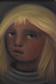 Primaldo Mónaco, Joven con pelo rubio, óleo (40 x 30).