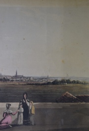 Vidal, Emeric E. 'GENERAL VIEW OF BUENOS AYRES ...y Plaza de Toros', grabado. de 1820