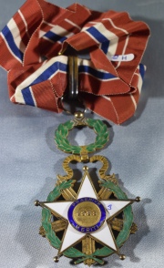 PRAEMIUM MERITI 1939 HONOR ET GLORIA, condecoración Paraguaya de bronce y esmalte. -H-