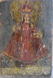 Virgen y El Niño, oleo sobre tabla, pequeño