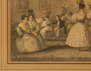 Pellegrini, C. E. 'Minue en los Altos de Escalada', litografía coloreada. Mide: 25,5 x 34 cm.