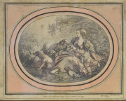 Otto Vaenius y Demarteau, 3 grabados. Mide; 12x16 y 20x24 cm.