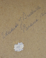 Pedro Figari. Paisaje con Ombú y caballos, óleo firmado abajo a la derecha P.Figari. Mide 39.5 x 50 cm.
