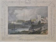 Dos grabados ingleses por W. Tombleson: Kent y Black Friars Bridge. Siglo XVIII - XIX