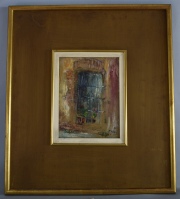Susana Foldes. Ventana de Rejas, óleo. Mide: 23 x 17 cm.