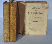 LAMARTINE, A de: HISTORIA DE LOS GIRONDINOS. Madrid 1851. 3 vol. averías.