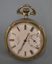 Reloj de bolsillo Ulises Nardin. Caja de metal. Diámetro: 4,9 cm.