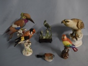 20 Aves de porcelana, diferentes tamaños. Tres con deterioros. Manufacturas:Meissen, Ludwigsburg, Denton, Rosenthal etc.
