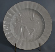Plato porcelana de Meissen, con estuche, Diámetro: 16,4 cm.