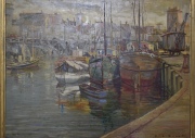 Dante E. Bonati 'Descanso en el Puerto', óleo de 80 x 90 cm. XXXV Salón Nacional.