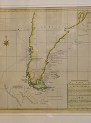 Mapa Amerique Meridionale. Grabado coloreado. Mide: 51 x 50 cm.