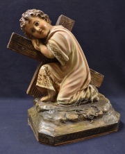 Niño Jesús. Talla de madera policromada, España, Siglo XIX.