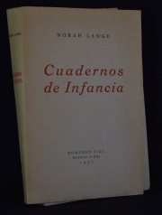 LANGE, Norah: CUADERNOS DE LA INFANCIA. 1 Vol.