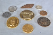 Conjunto de 9 medallas. Regimiento de Granaderos a Caballo, Juan Pablo II, Piedra Fundamental Escuela Naval Militar, Gui