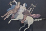 Cuatro Grabados: Centauros, del siglo XVIII Miden: 17 x 24 cm.