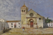 Mattoni, V. Iglesia de Sta. Lucía, Sevilla. . Oleo. Mide: 17 x 26 cm..